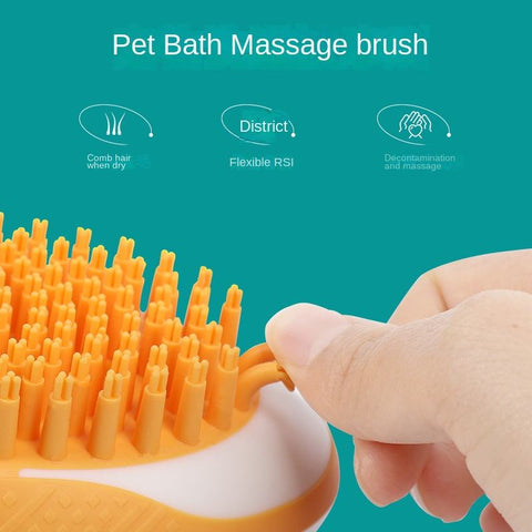 Dog Cat Bath Brush 2-in-1 - WoofGoof™ - Pet SPA Massage Comb Soft Silicone