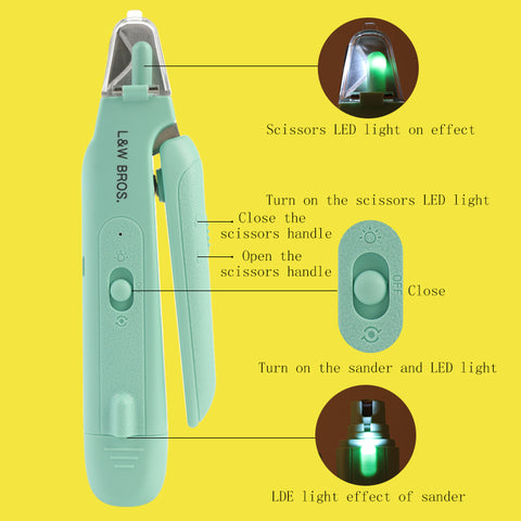 Cat Nail Clipper - WoofGoof™ -  2-in-1 USB Rechargeable LED