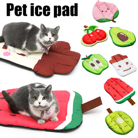 Cooling Mat Pet, Cat, Dog - WoofGoof™ - Self Cooling Pad Blanket. Summer Washable Oxford Farbric Cooling Down. Summer FruitRug.