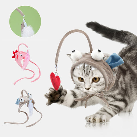 Head Wearing - WoofGoof™ - Feather Funny - Cat Stick