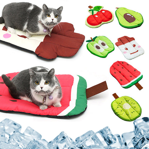 Cooling Mat Pet, Cat, Dog - WoofGoof™ - Self Cooling Pad Blanket. Summer Washable Oxford Farbric Cooling Down. Summer FruitRug.