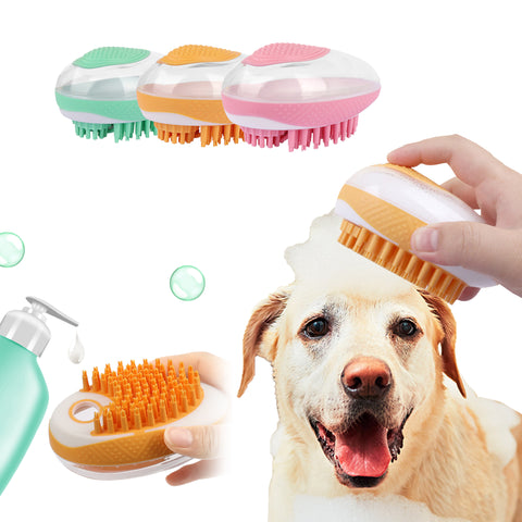 Dog Cat Bath Brush 2-in-1 - WoofGoof™ - Pet SPA Massage Comb Soft Silicone